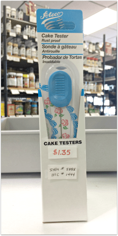 A cake tester in original packaging