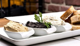 3 bowls of homemade condiments